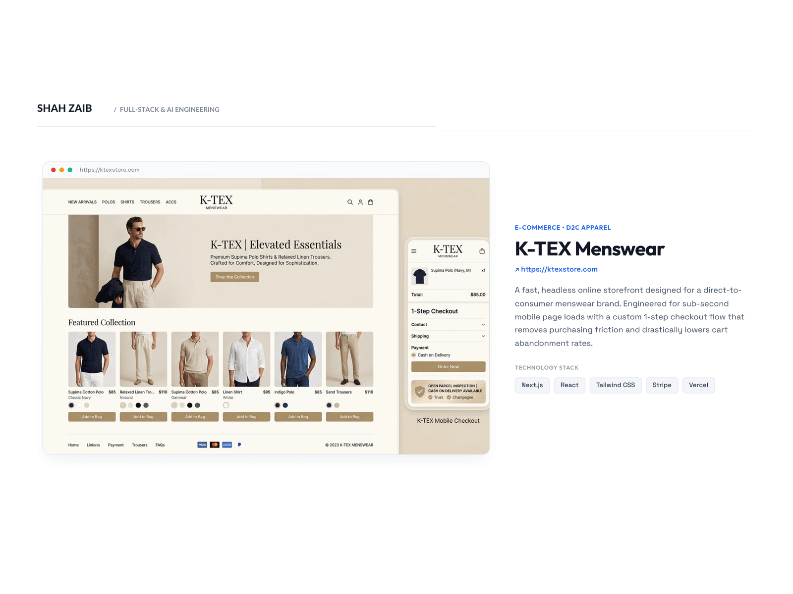 K-Tex Store — High-Conversion E-Commerce & Inventory Management