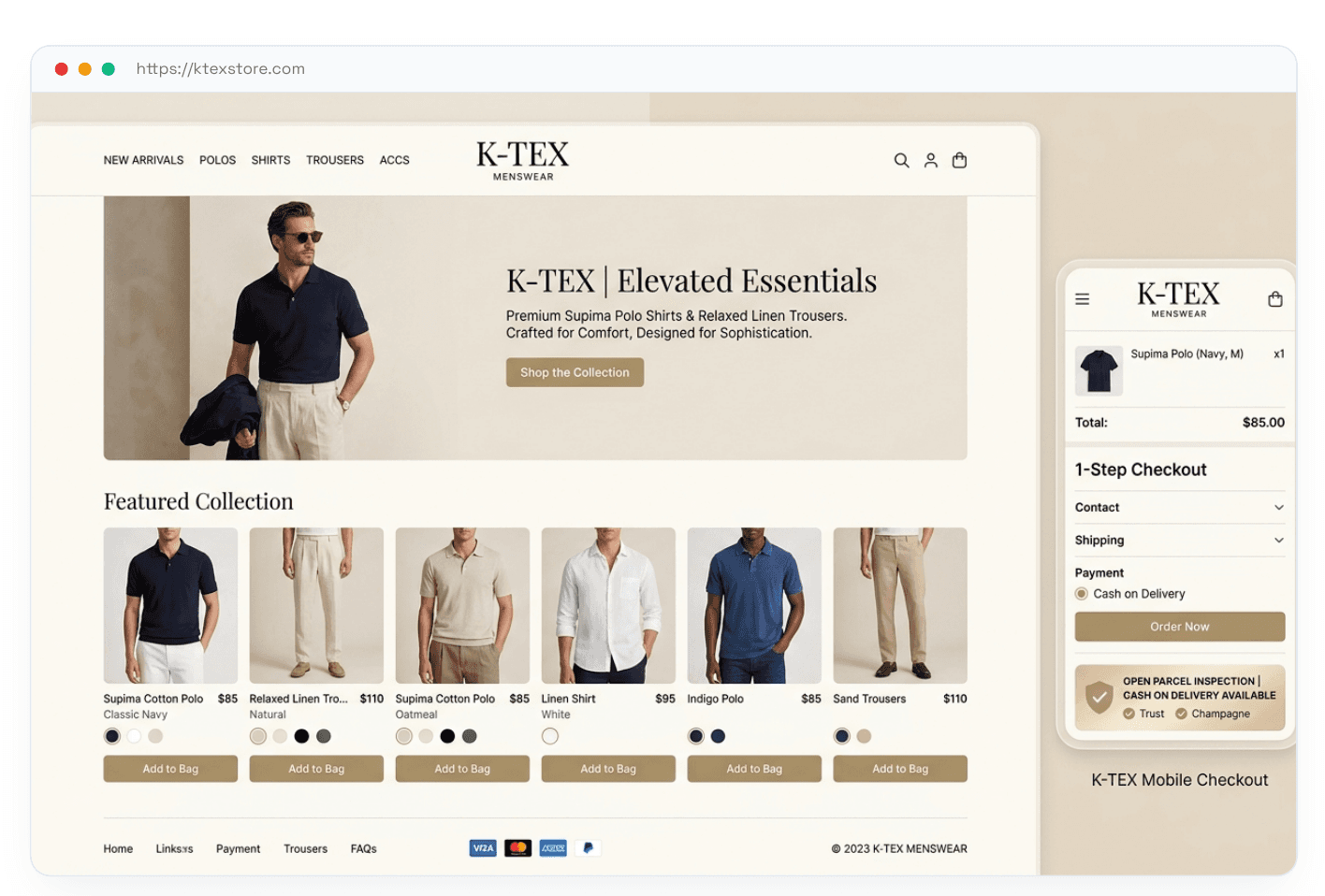 K-Tex Store — High-Conversion E-Commerce & Inventory Management screenshot 1