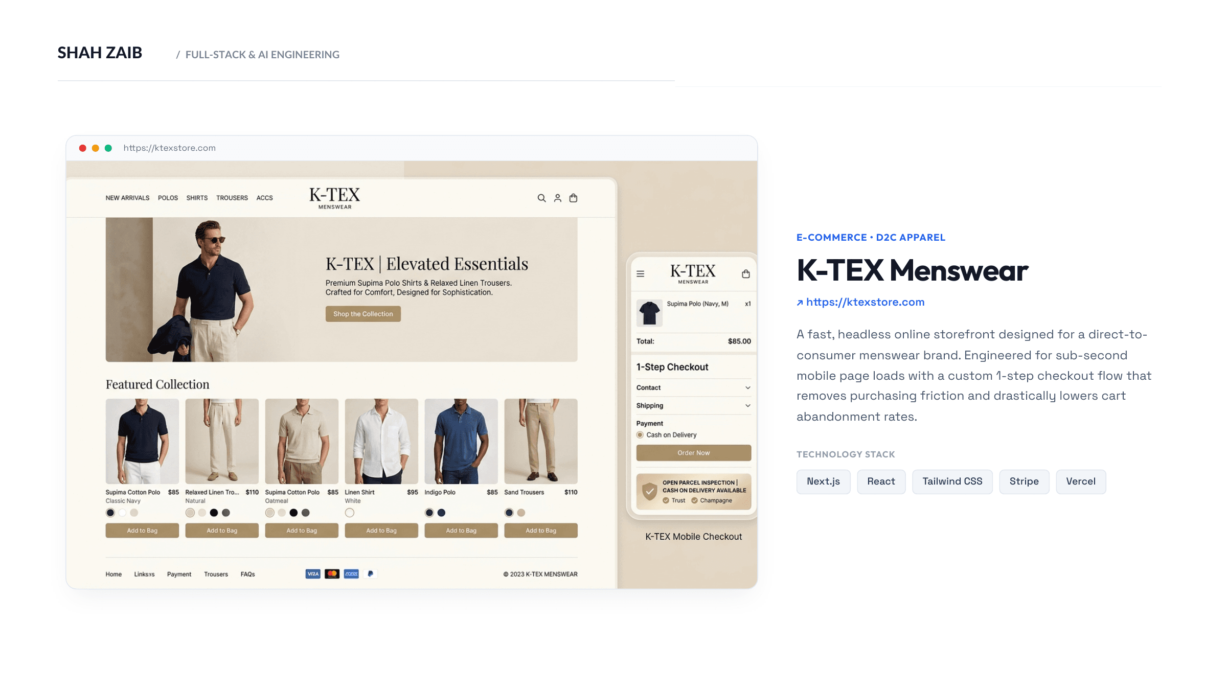 K-Tex Store — High-Conversion E-Commerce & Inventory Management