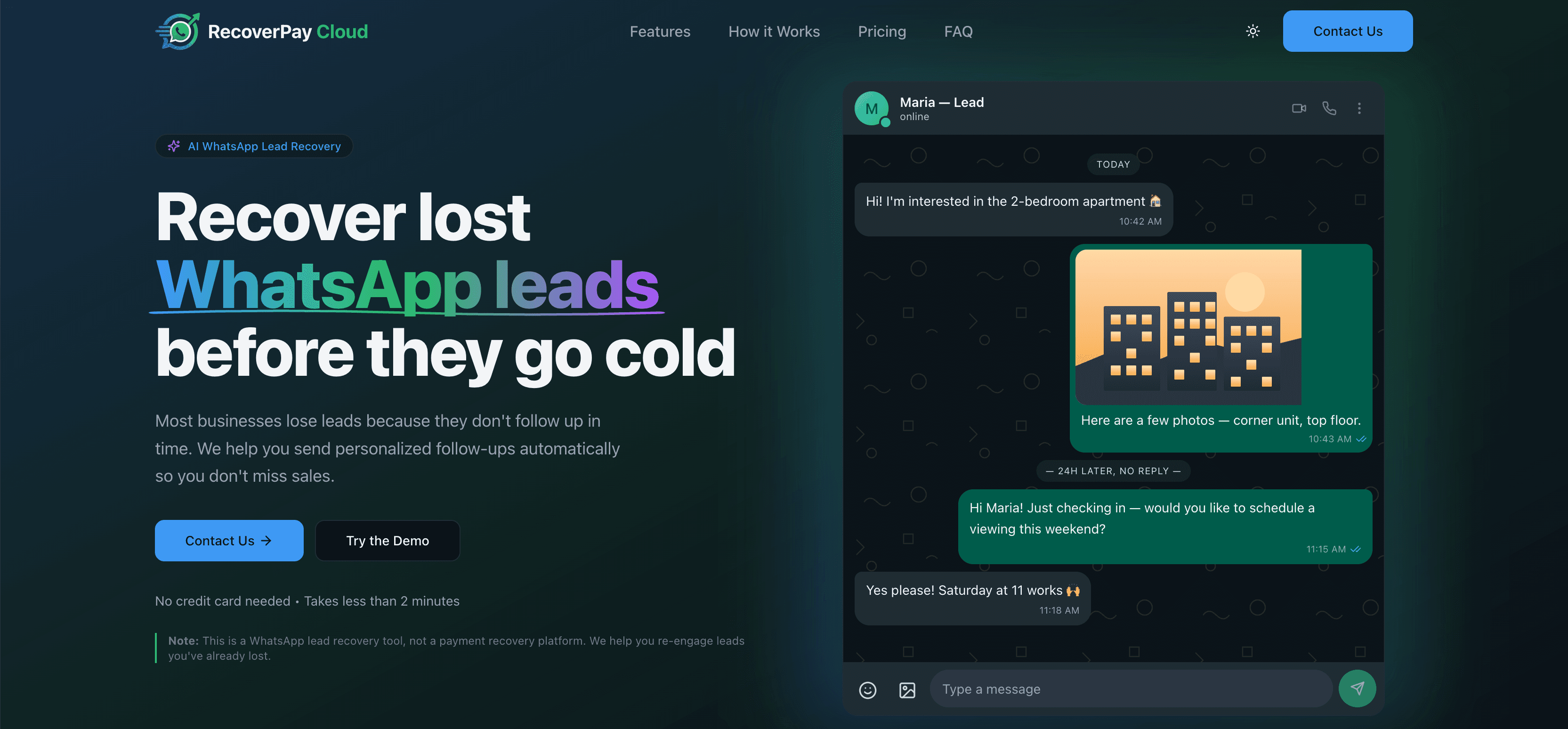 RecoverPay — WhatsApp Lead Recovery & Conversational CRM SaaS