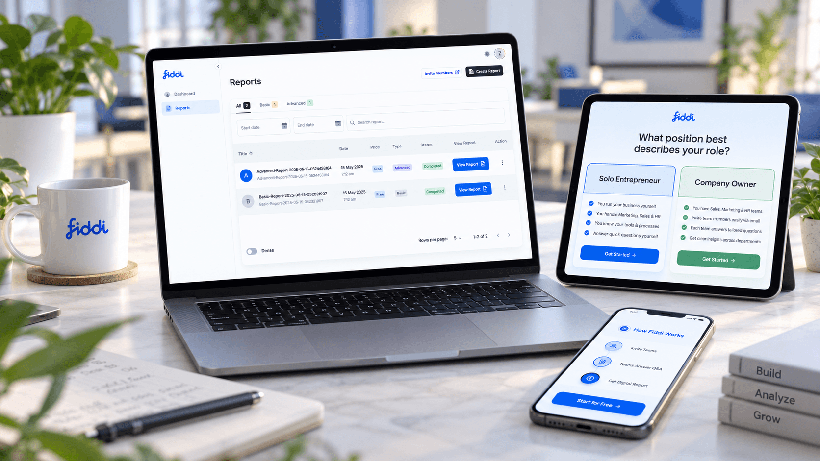 Fiddi.ai — AI Financial Intelligence & Automated Report Builder