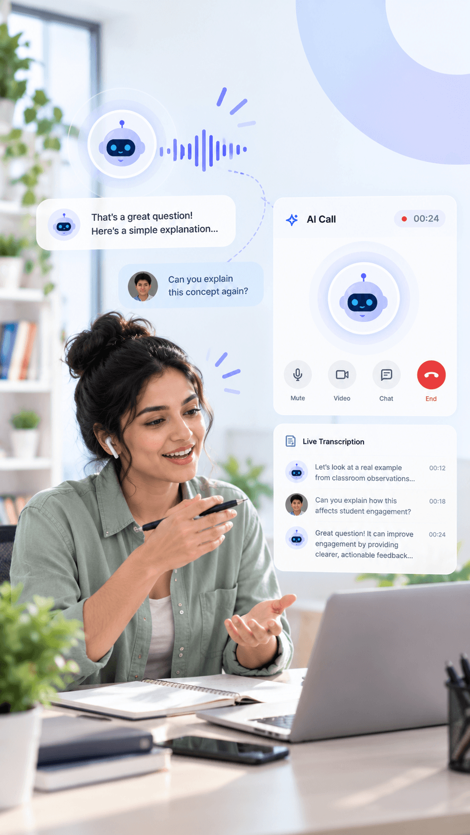 Voxento — Real-Time WebRTC Audio, Voice AI & Transcription Engine screenshot 1