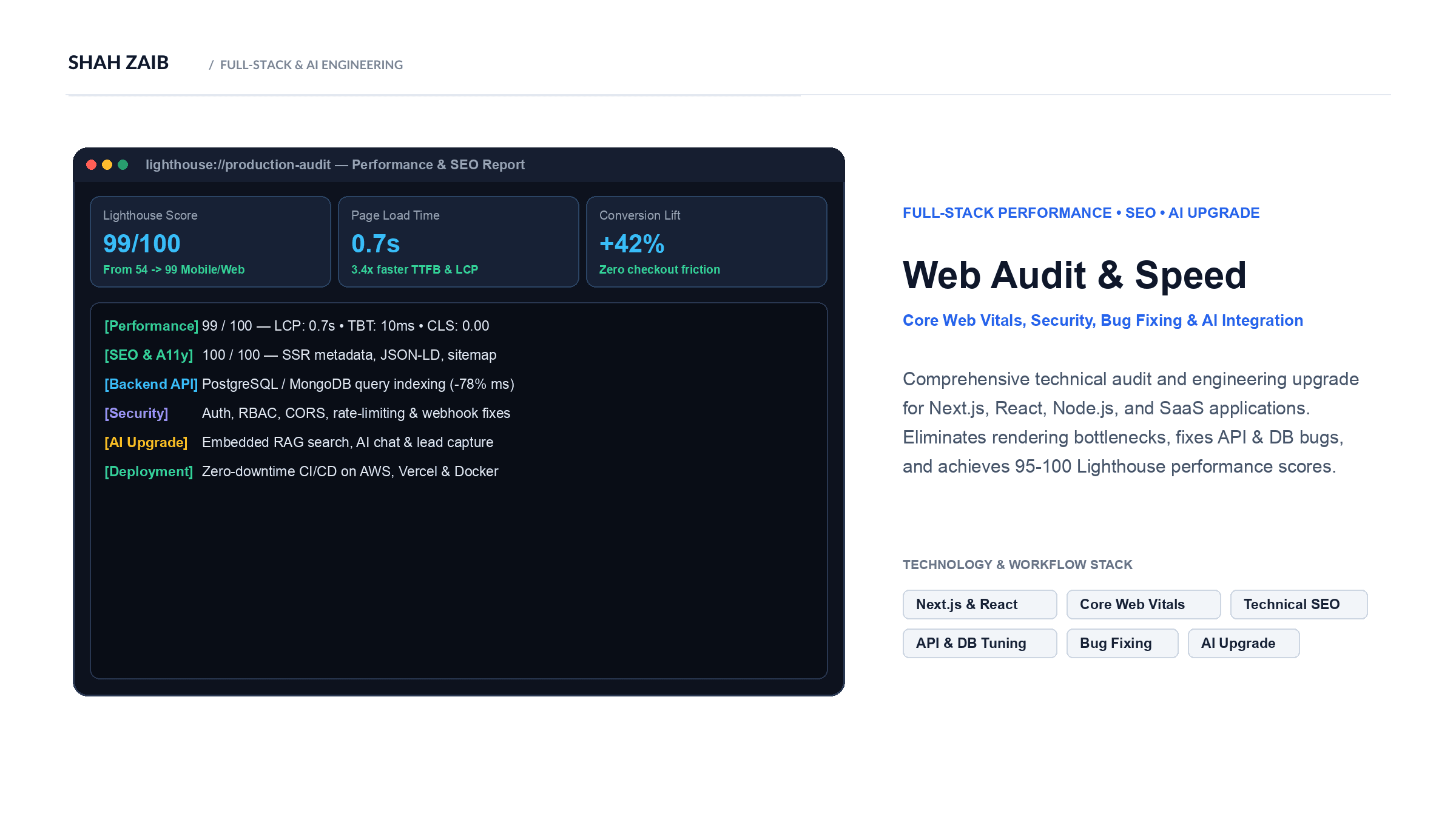 Full-Stack Technical SEO, AEO, GEO & Performance Optimization Suite